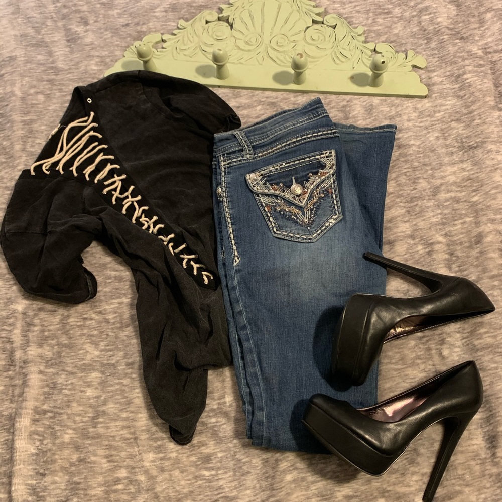 Laced up front shirt